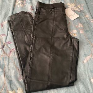 zara leather pants size L